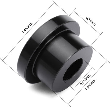 Solid Billet Handlebar Riser Bushings, Stabilizer Bar Bushing for Harley Softail Dyna FXR FX Sportster 1984-2016 (Black)