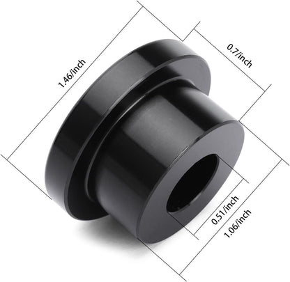 Solid Billet Handlebar Riser Bushings, Stabilizer Bar Bushing for Harley Softail Dyna FXR FX Sportster 1984-2016 (Black)