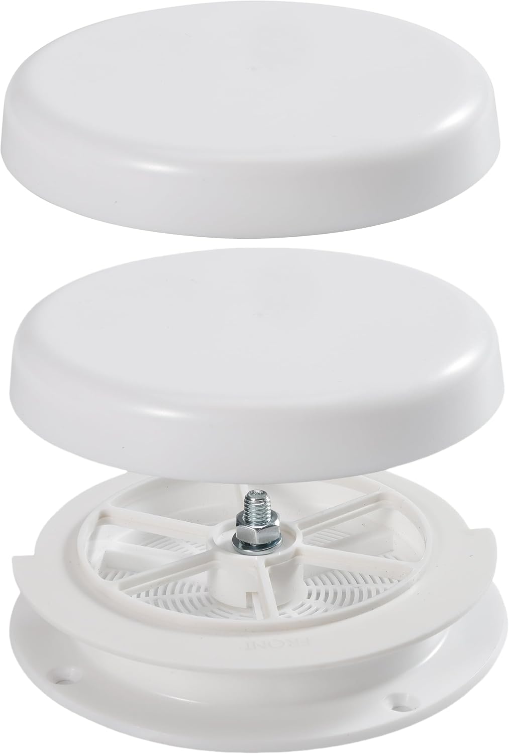 2 Pcs RV Roof Mushroom Vent with 2 Pcs Water Cover Guard Cap for Keystone Trailers Motor Homes Campers, White