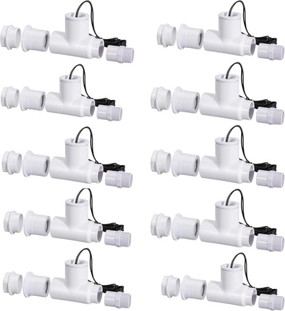SS1 Float Switch Condensate Overflow Switch with 3/4 Inch Adaptor and 6FT Wire for HVAC Drain Pan Condensate for condensate Overflow Detection (2Pack)