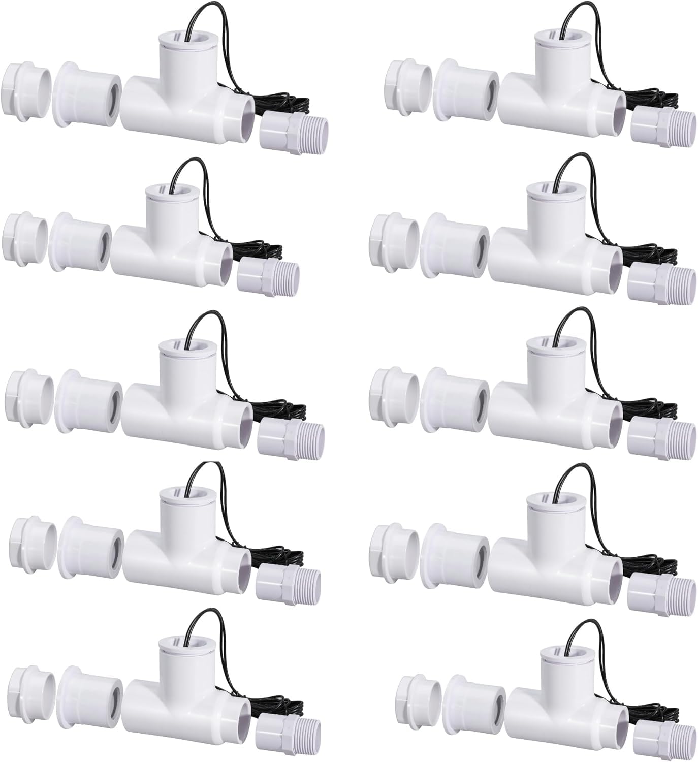 SS1 Float Switch Condensate Overflow Switch with 3/4 Inch Adaptor and 6FT Wire for HVAC Drain Pan Condensate for condensate Overflow Detection (4Pack)