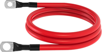 6 AWG Battery Cables 6 Gauge Battery Inverter Cables with 3/8 Inch and 5/16 Inch Lugs Each End for Solar Marine RV Car SUV Truck Tractor Motorcycle 2pcs (3FT, 6 AWG)