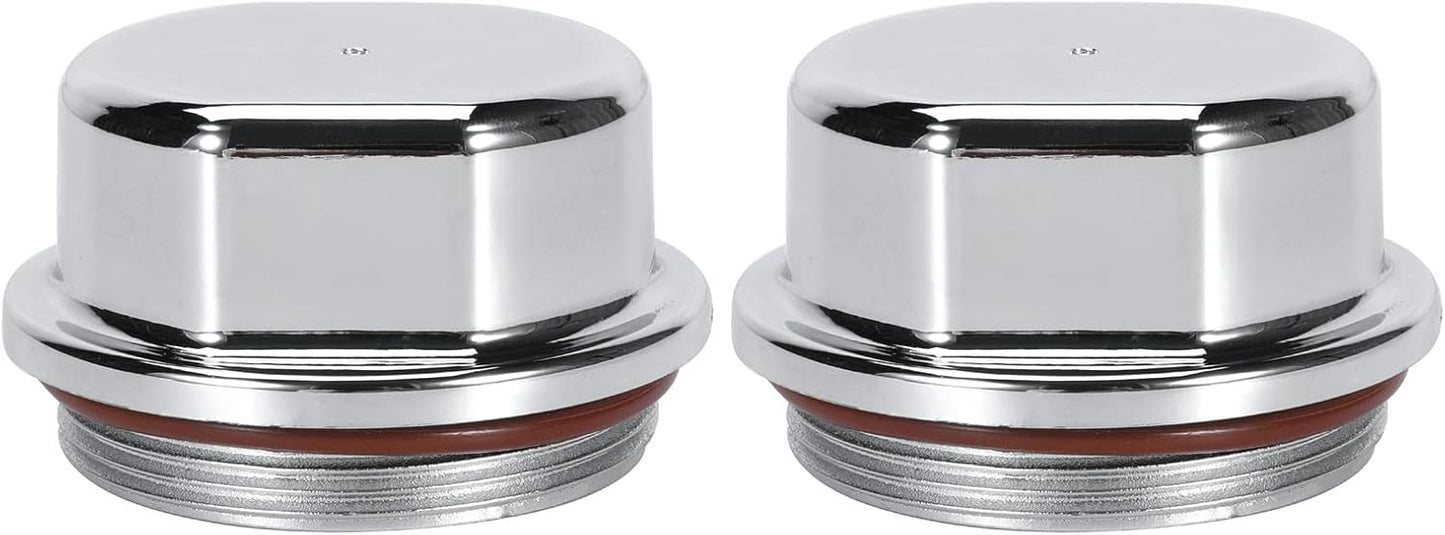Hub Dust Caps, Axle Dust Grease Cap with O- Ring for Vortex 48355v, Boat, Nitro, E-Z, for Ranger Replace K71-G01-73, 21-261, 81143, for Marine for Dexter Trailer Hub Wheel, Silver (4)