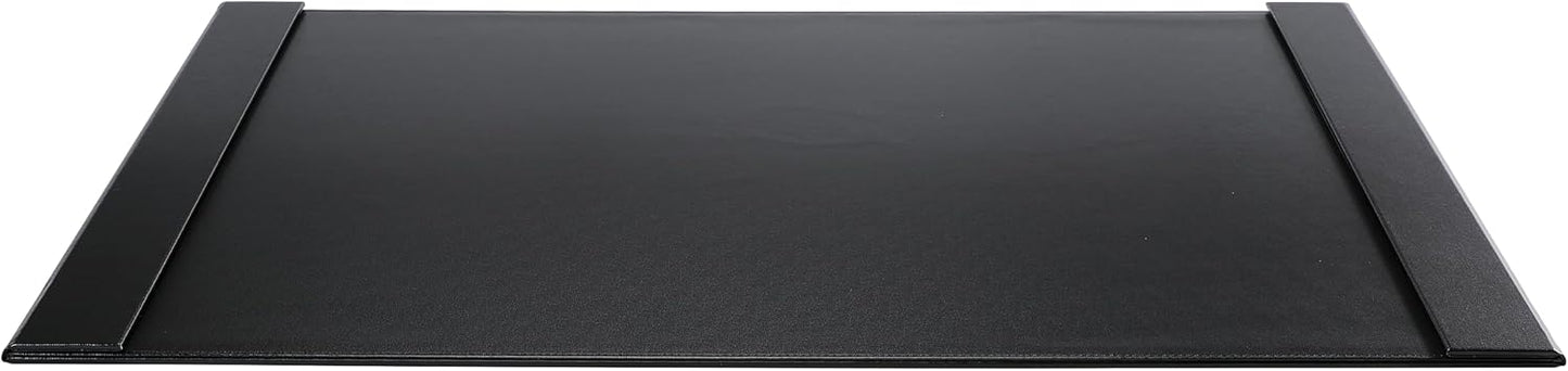 34" x 20" Leather Desk Blotter with Side Rails for Writing Leather Executive Desk Pad Protector Desk Mat for Office Home Workplace Brown