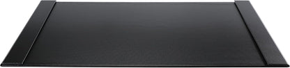 34" x 20" Leather Desk Blotter with Side Rails for Writing Leather Executive Desk Pad Protector Desk Mat for Office Home Workplace Black