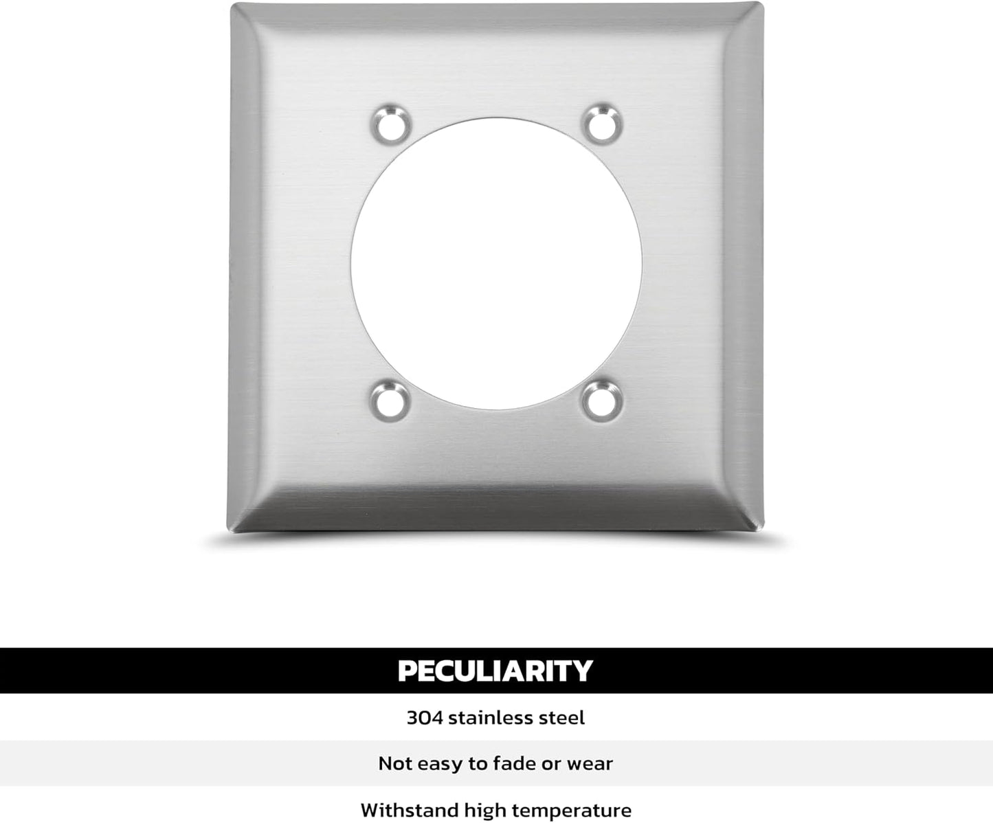 Single Hole Receptacle Wall Plate, Outlet Covers Wall Plate for Hubbell Bryant 313292 SS701 9450A, 4.56" Length 4.5" Width 0.21" Thick (Pack of 3)