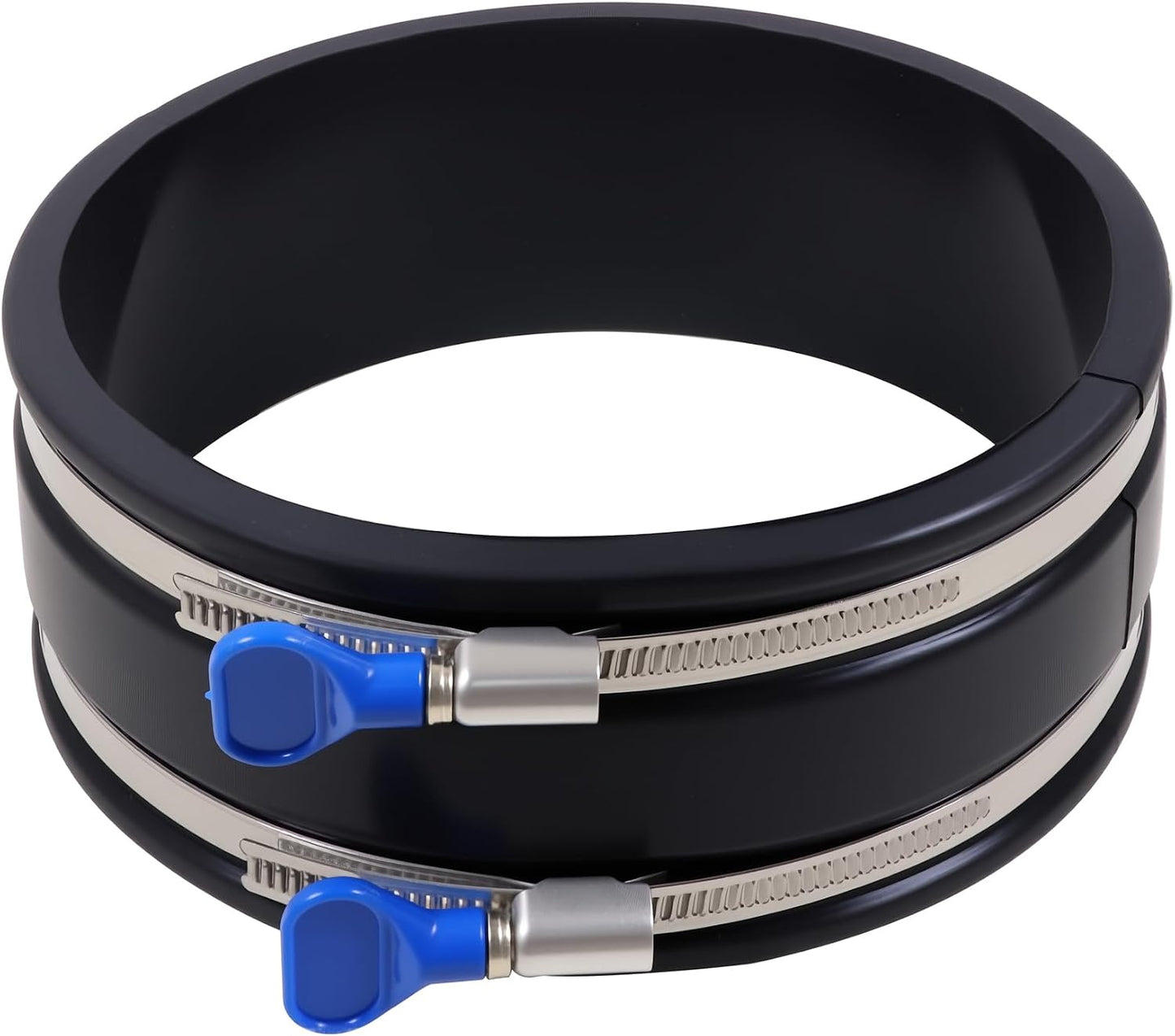 2 Pack 6" Dust Control Flex Cuff with Adjustable Hose Clamps, Rubber Connector Rubber Cuff Coupler for Woodworking Dust Collection Fittings