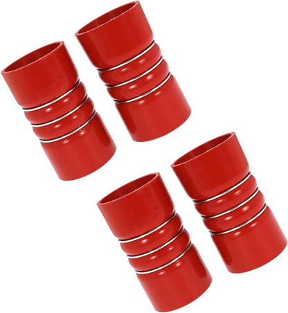 Silicone Charge Air Cooler Hump Hose Boot Set 3" X 6" with T Bolt Clamp Red 4PCS