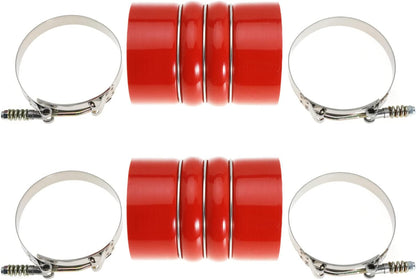 Silicone Charge Air Cooler Hump Hose Boot Set 4" X 6" 4 inch with T Bolt Clamp Red