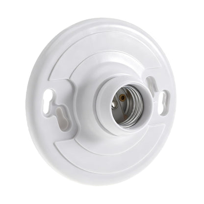 10 Pack for E26 for E27 Light Base Socket Keyless Lamp Base Holder White Ceiling Bulb Socket 660W Outlet Box Mount for Incandescent for LED for Fluorescent Bulbs Indoor Outdoor Use