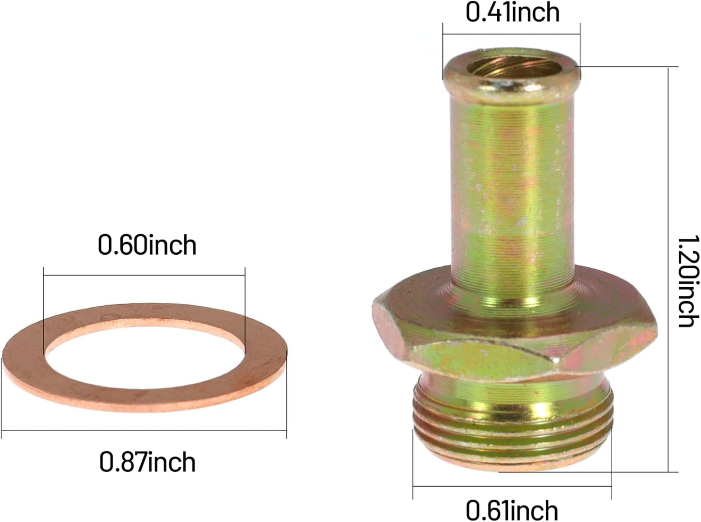 Carburetor Fuel Inlet Repair Fitting Replace 1497 for Edelbrock 1400(2) | For Edelbrock Performer, For Thunder, For AVS