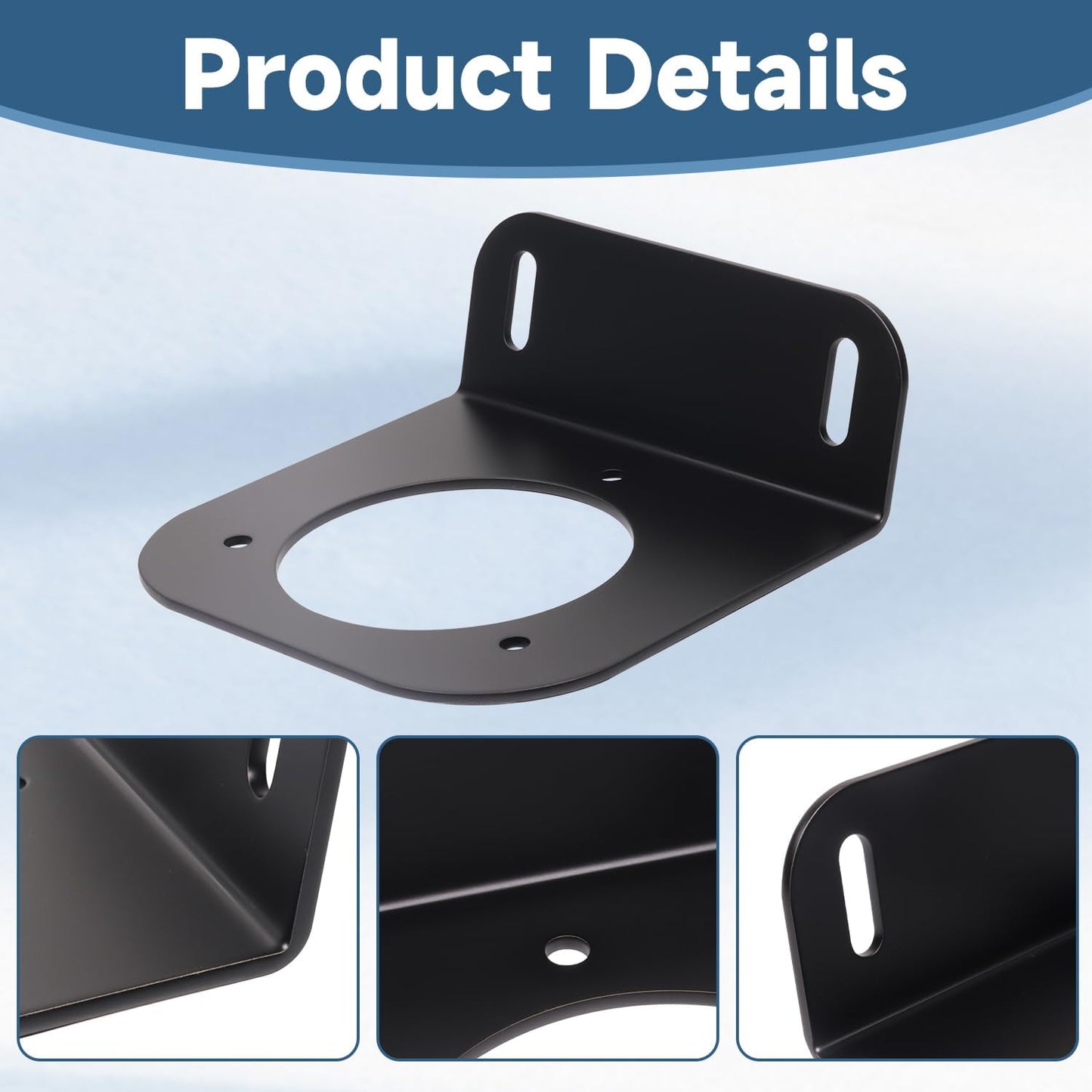 Filler Neck Mount Diesel Gas Fuel Fit for Chevy for Dodge for GMC for Ford Service Body Truck or Flatbed, 2-5/8" Screw Hole Spacing, 2-3/8" Center Hole, Works with Diesel Gas Fuel Systems(2 pack)