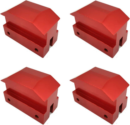 Jack Lift Pad Anodized Aluminum for 6th Gen for Chevrolet for Camaro Except Convertable, 4 Pieces Red Jacking Lifting Pad