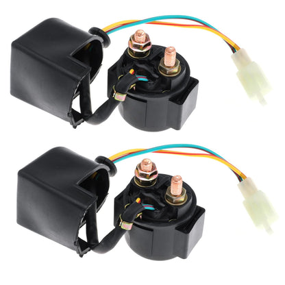 Solenoid Starter Relay for 4 Stroke GY6 Engine 50cc 70cc 90cc 100cc 110cc 125cc 150cc 200cc 250cc for Honda for Can-am for Polaris for Suzuki for Arctic ATV Quad Scooter Go Kart Chopper Dirt Bike