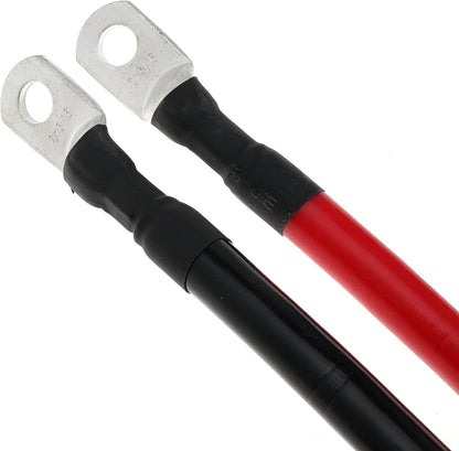2 AWG Battery Cable 2AWG Battery Power Inverter Cables with 5/16 in Lugs Terminal for Automotive Solar Marine Boat RV Car Motorcycle (1FT)