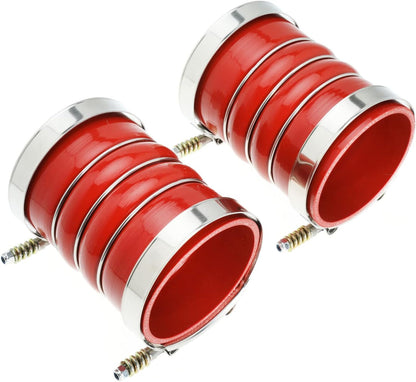 Silicone Charge Air Cooler Hump Hose Boot Set 4" X 6" 4 inch with T Bolt Clamp Red