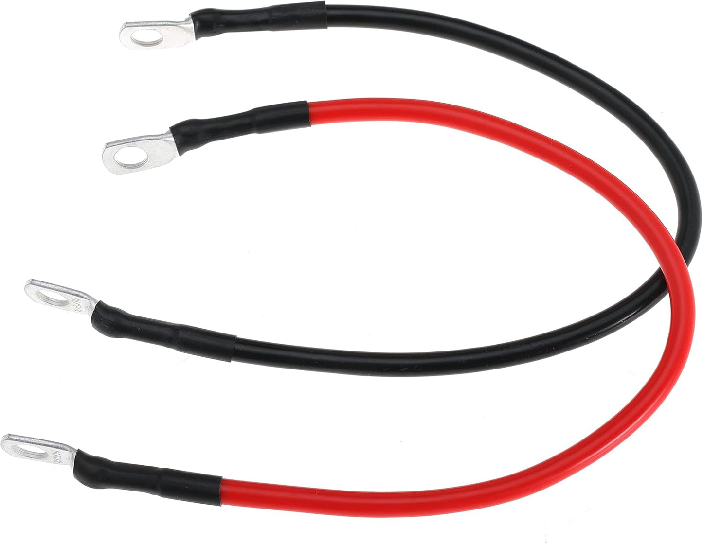 8 AWG Battery Cable 8 Gauge Power Inverter Cables with 5/16 Inch Lugs Both Ends for Solar Boat Marine RV Car 2 Pack (2FT)