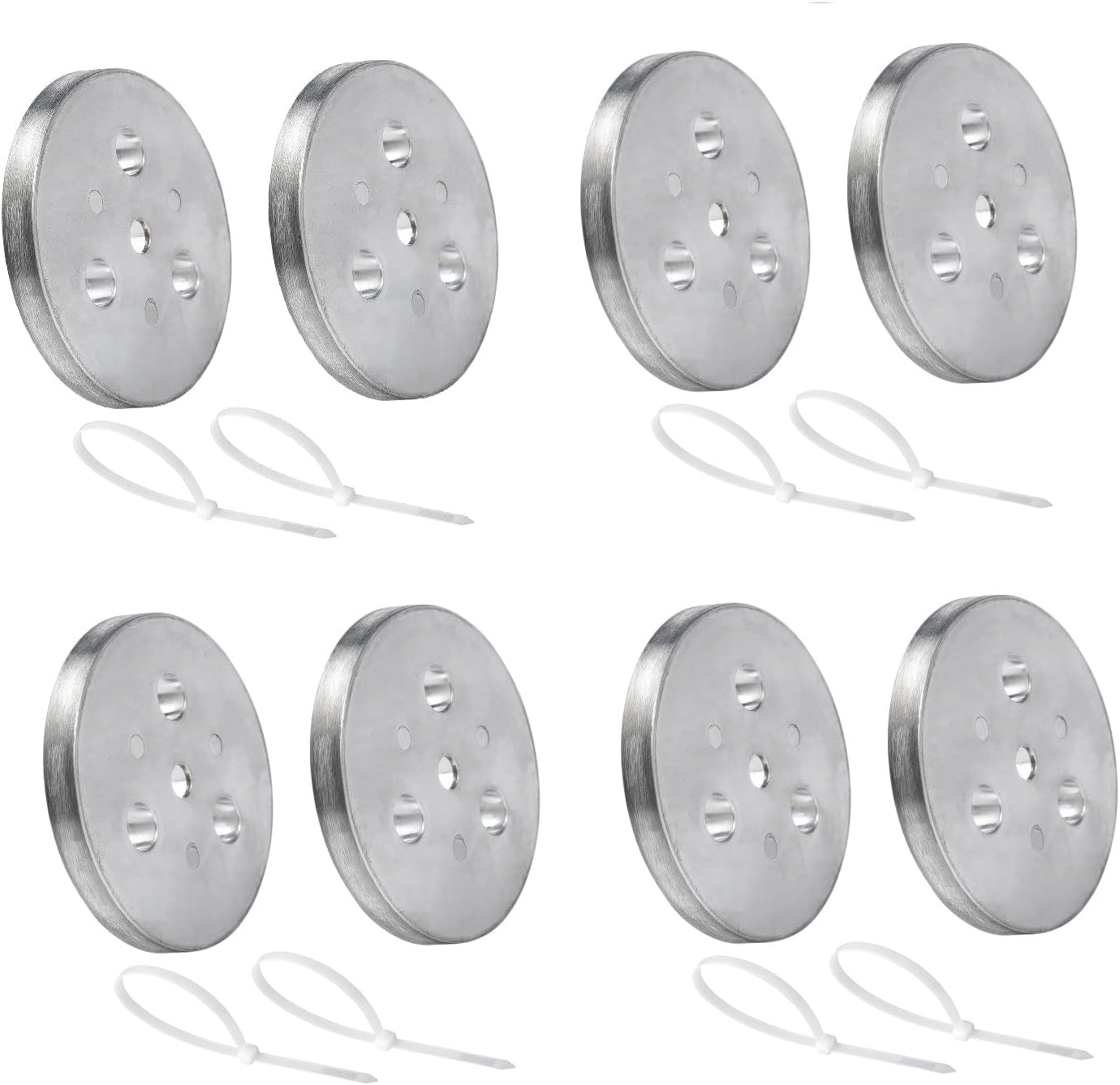 Pool Skimmer Weight Zinc Anode Plate with Plastic Ties Zinc Plate Into Your Skimmer Basket Skimmer Deck Cover Plate Anti Corrosion and Electrolysis (3)