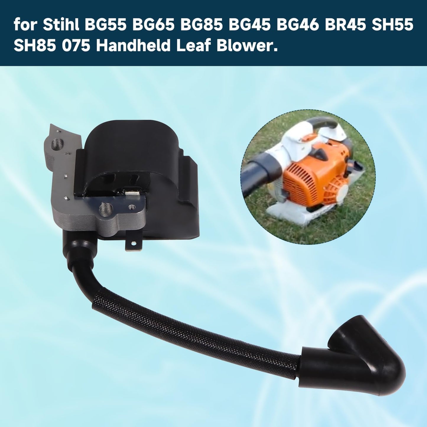 4229 400 1300 Ignition Coil Module for Stihl BG55 BG65 BG85 B G45 BG46 BR45 SH55 SH85 Blower Replace 42294001300 4229-400-1300