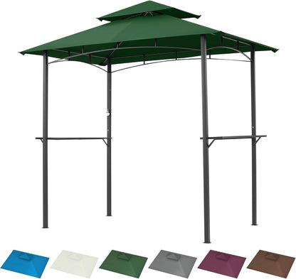 Gazebo Canopy Replacement Top - 10x10 FT Double Tiered Canopy Cover, Off White