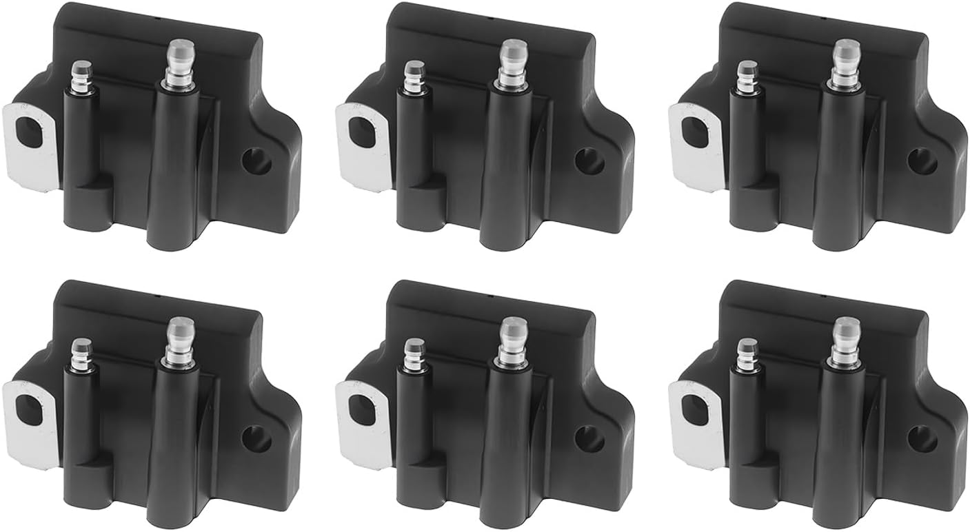 18-5179 183-2508 582508 Ignition Coil for Johnson Outboard Motor Evinrude 1985-2005 4HP to 300HP 60hp 70 hp 90 hp 100hp 115hp 125hp 140hp 200 hp 225hp Replaces 18-5179 183-2508 582508 72010 6 Packs