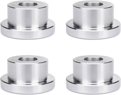 Solid Billet Handlebar Riser Bushings for Harley Softail Dyna Sportster FXR FX 1984-2016 (Silver)
