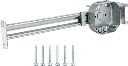 14.7 Inch Adjustable Ceiling Fan Bracket Celling Mounting Bracket | Minimizes fan wobbling to provide secure, rock-solid support for heavy fans and light boxes, easy DIY light box mounting