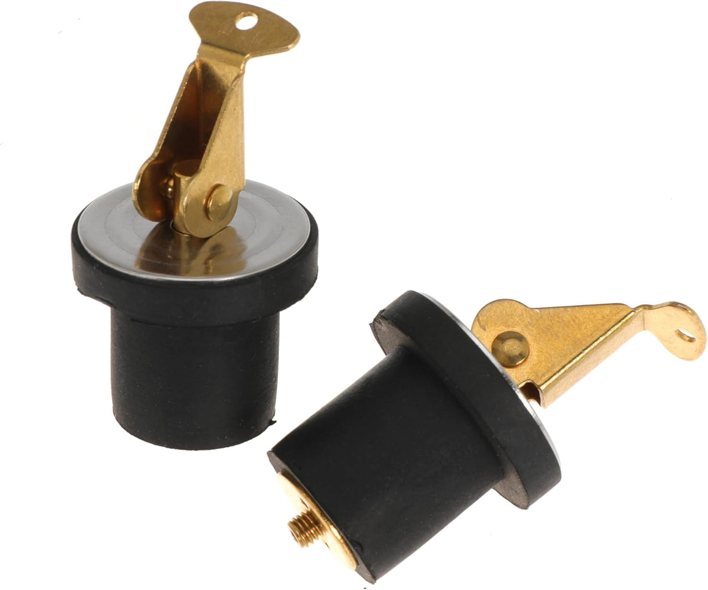 4 Pack Brass Boat Plug Drain Plug Boat Snap Handle Plug Deck Plug for Boat Marine