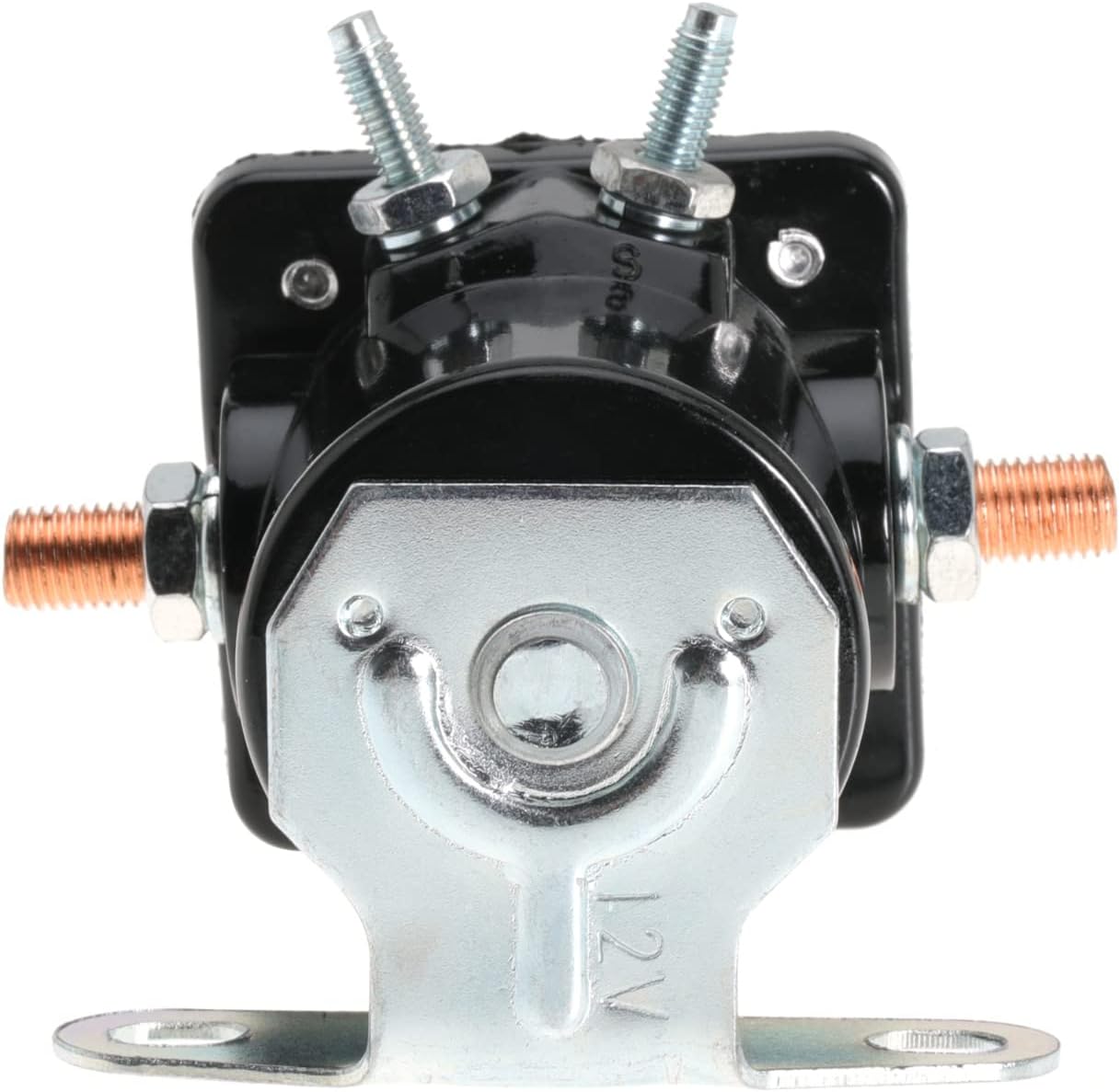 12V Heavy Duty Solenoid For Ford Replace Sw-3 SNL135 B-6A-11450A B6A-11002A B4TZ-11002-A D2AF11450AA 50-430 C6AF C7AF C9AF C3912 SS581T 4 Terminal Hot Rod Starter Relay Solenoid