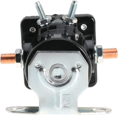 12V Heavy Duty Solenoid For Ford Replace Sw-3 SNL135 B-6A-11450A B6A-11002A B4TZ-11002-A D2AF11450AA 50-430 C6AF C7AF C9AF C3912 SS581T 4 Terminal Hot Rod Starter Relay Solenoid