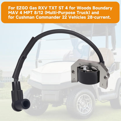 Ignition Coil for EZGO 603572 RXV TXT ST 4 for Kawasaki Engine for Woods Boundary MAV 4 MPT 8/12 for Cushman for Textron 2008-UP