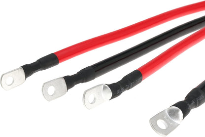 2 AWG Battery Cable 2AWG Gauge Battery Power Inverter Cables with 5/16 in Lugs Terminal for Automotive Solar Marine Boat RV Car Motorcycle (2FT)