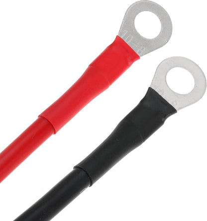 8 AWG Battery Cables 8 Gauge Solar Panel Wire Tinned Copper Extension Cable with 5/16'' Lugs for RV Solar Panel Car Automotive (8AWG 20FT)