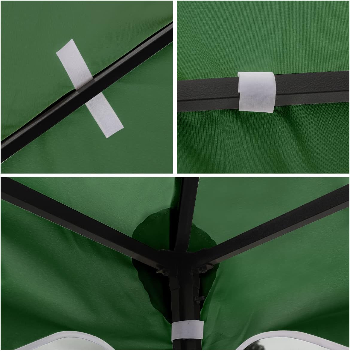 Gazebo Replacement Canopy Roof - Double Tiered Canopy Cover, 10x10 FT (Blackish Green)