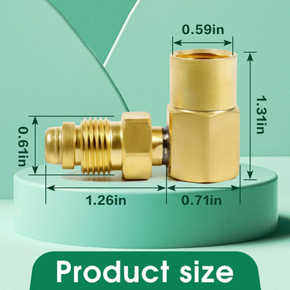 AW-407 / CGA 032 Nut/NIP-032 Body 90' Argon Welder Connector 90 Degrees Elbow Inert Gas Adaptor Compatible for Everlast for TIG for MIG Welder, 2 Pack