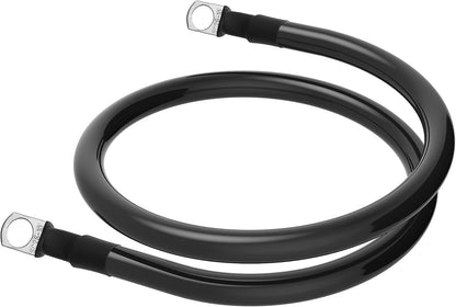 4 AWG Battery Cable 4 Gauge Battery Wires with 3/8 terminals Power Inverter Cables for Solar Boat Marine RV Car (3FT, 1 red+1 black cable)