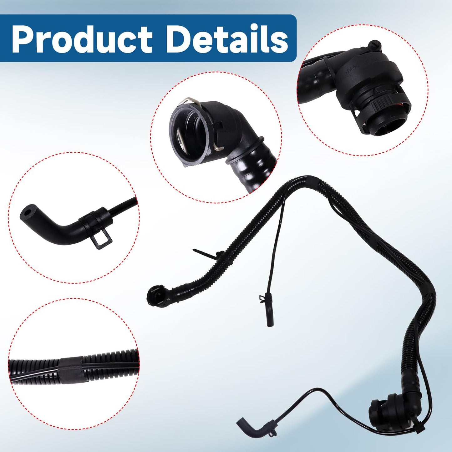 25193343 PCV Valve Tubing for Chevrolet Sonic Trax Cruze Encore 2011-2020 Positive Crank Ventilation Hose Pipe with Bypass Valves Tube Replace 55568267 46829