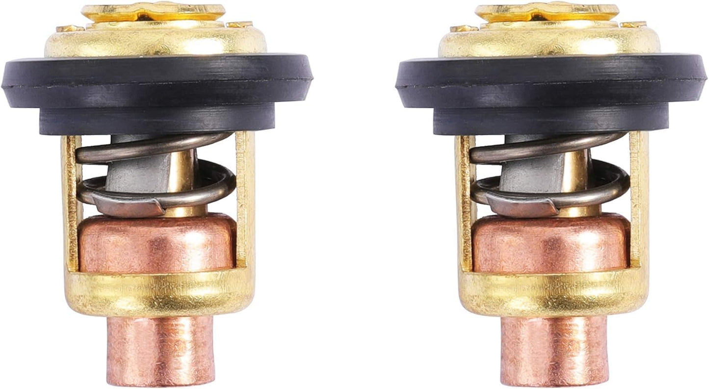 2PCS 75692Q2 Thermostat Kit for Mercury for Marine 135HP 150HP 175HP 200HP V6 143 Degree Replace for GLM 13340