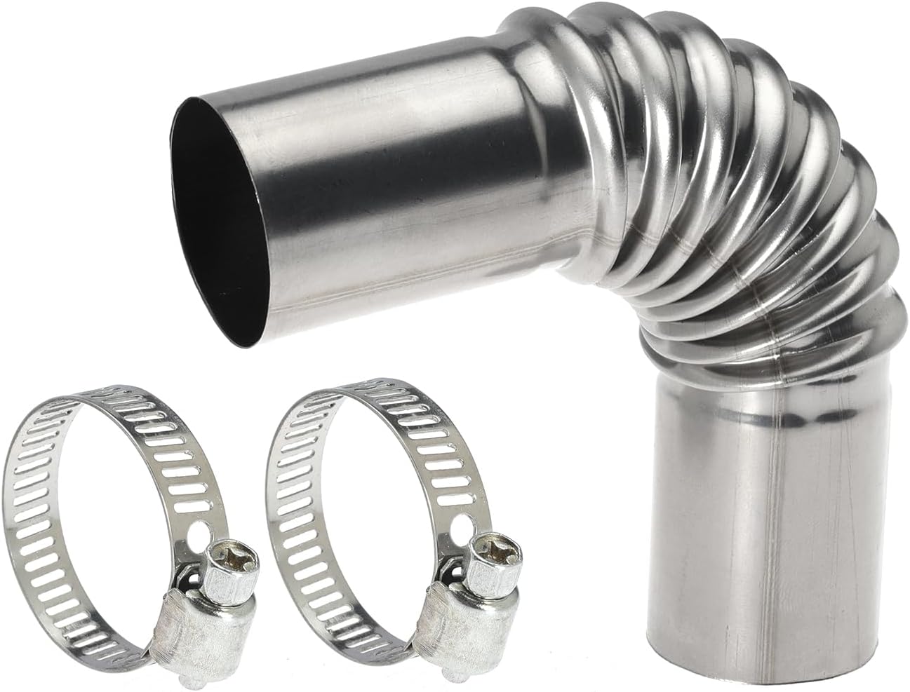 24mm Exhaust Tube Connector for Chinese for Webasto Diesel Heaters with Clamps, Pack of 2