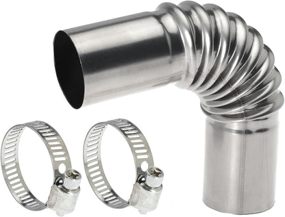 24mm Exhaust Tube Connector for Chinese for Webasto Diesel Heaters with Clamps, Pack of 2