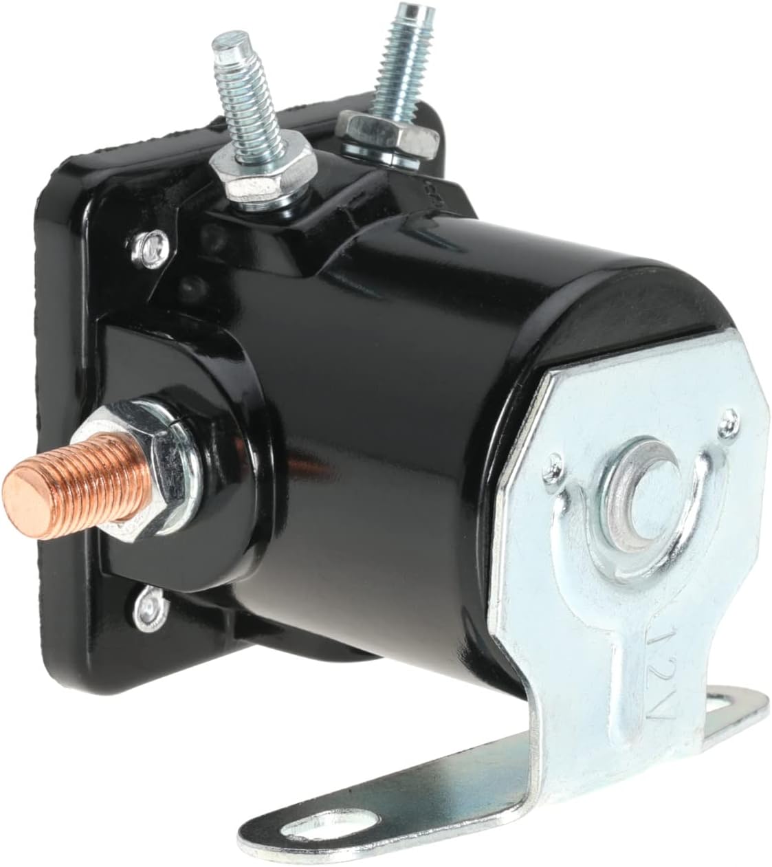 12V Heavy Duty Solenoid For Ford Replace Sw-3 SNL135 B-6A-11450A B6A-11002A B4TZ-11002-A D2AF11450AA 50-430 C6AF C7AF C9AF C3912 SS581T 4 Terminal Hot Rod Starter Relay Solenoid