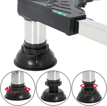 Washing Machine Stand, Fridge Stands, Adjustable Furniture Base for Air-conditioner, Household Appliance Pedestal for Washer Dryer Refrigerator with 4 Height-adjustable Sturdy Feet