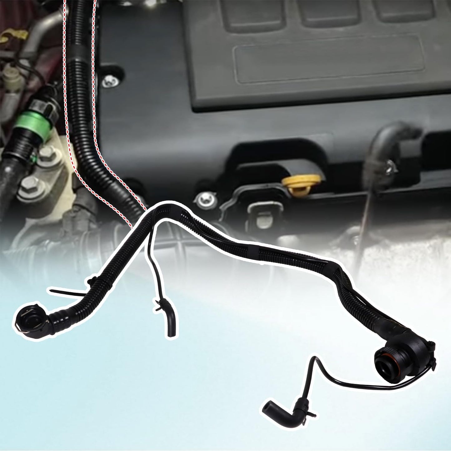 25193343 PCV Valve Tubing for Chevrolet Sonic Trax Cruze Encore 2011-2020 Positive Crank Ventilation Hose Pipe with Bypass Valves Tube Replace 55568267 46829