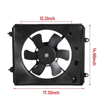 Radiator Cooling Fan Assembly Replace HO3115155 for Honda CR-V 2.4L | Replace HO3115161 38616RB0003, For Lexus RX330, For Ram Dakota 4.7, For Jeep CJ Liberty, Left and Right