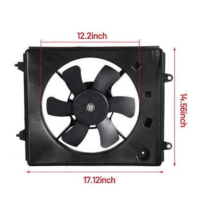 Radiator Cooling Fan Assembly Replace HO3115155 for Honda CR-V 2.4L | Replace HO3115161 38616RB0003, For Lexus RX330, For Ram Dakota 4.7, For Jeep CJ Liberty, Left and Right