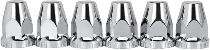 Front and Rear Axle Wheel Cover Hub Cap 33mm Screw-on Lug Nut Covers for Freightliner Kenworth Peterbilt, for Semi Trucks, Domed