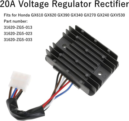 31620-ZG5-033 Voltage Regulator Rectifier for Honda GX610 GX620 GX390 GX340 GX270 GX240 GXV530 Rectifier Assembly (20A)