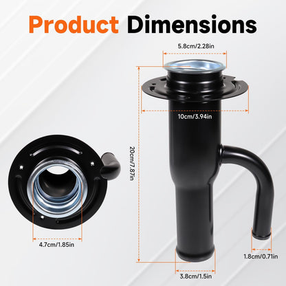 Fuel Tank Filler Neck Pipe Diesel Replace 4C3Z9034C and Fuel Gas Filler Neck Mount for Chevy for GMC for Dodge for Ford Service Body Truck or Flatbed