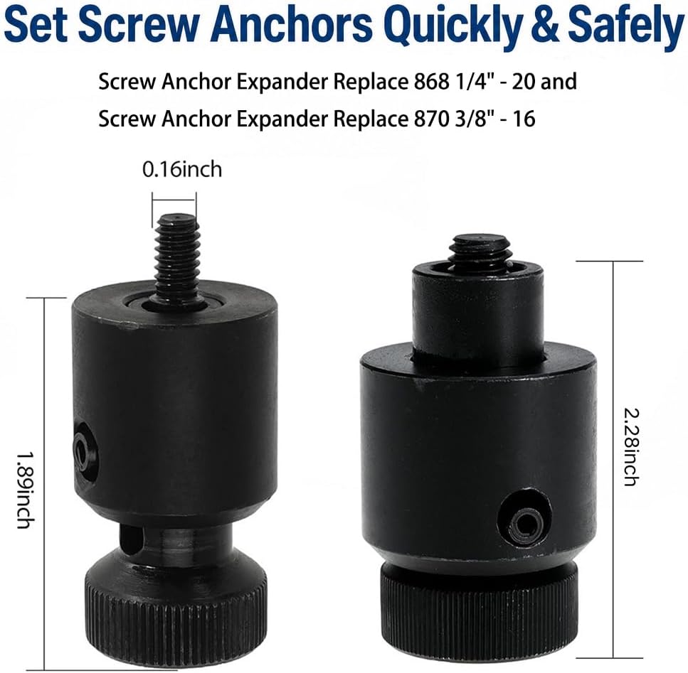 Screw Anchor Expander 1/4"-20 3/8"-16 Replace 868 870 Power Drill Part for Caulking Anchor Expansion Anchor for Concrete Compatible with Greenlee