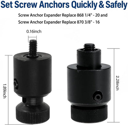 Screw Anchor Expander 1/4"-20 3/8"-16 Replace 868 870 Power Drill Part for Caulking Anchor Expansion Anchor for Concrete Compatible with Greenlee